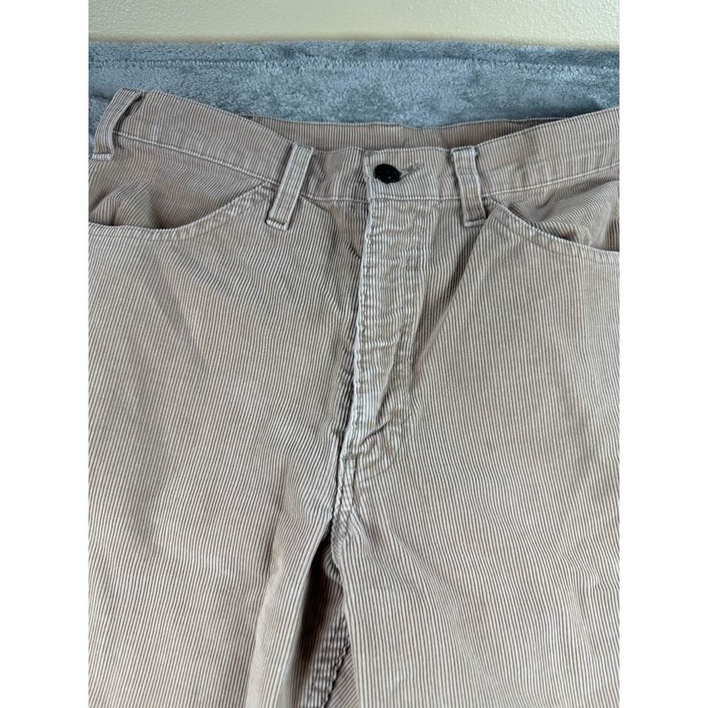 Levi's White Tab Corduroy Flare Pants Womens Tan Low Rise Y2K - Picture 4 of 11